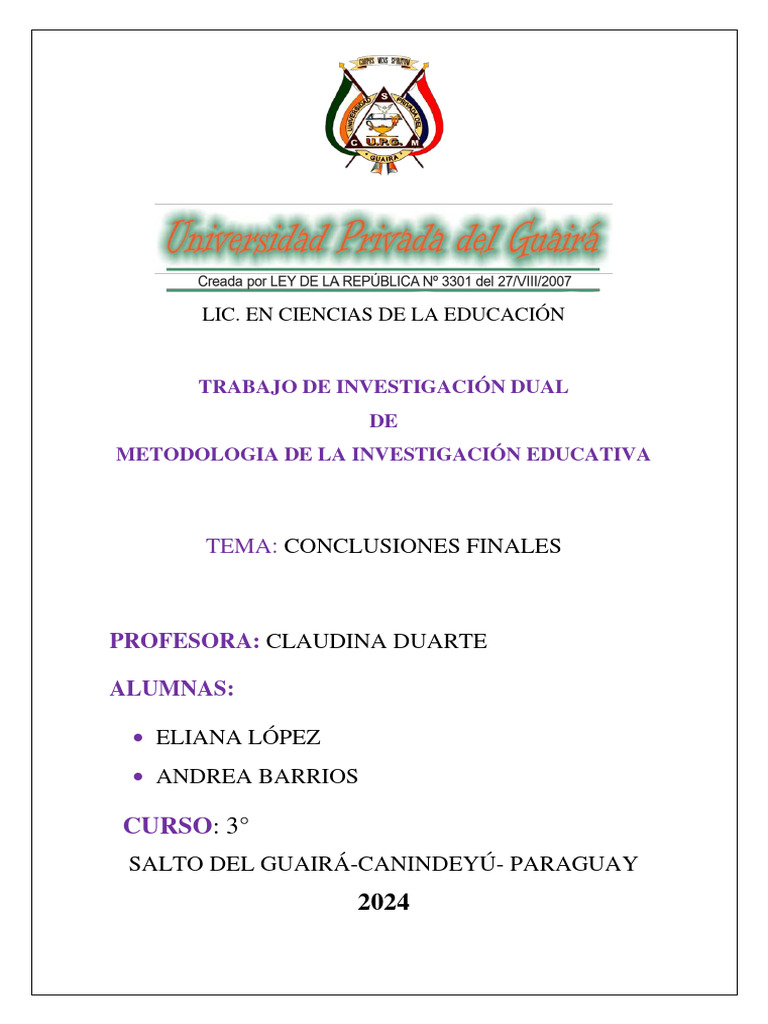 <strong>Conclusiones finales