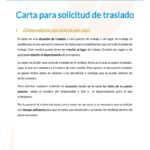 Cómo solicitar traslado de puesto