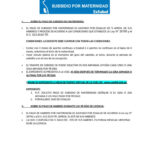 Guía para el subsidio de maternidad